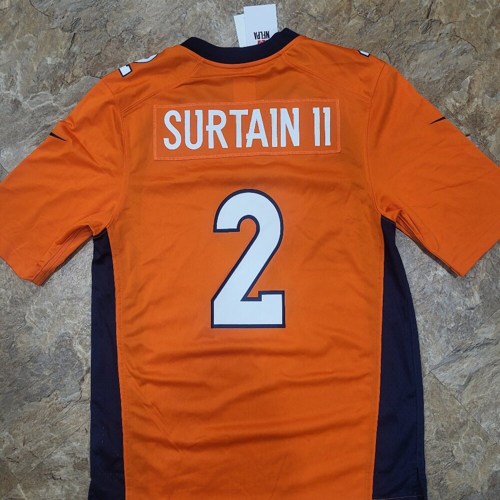 Patrick Surtain II Authentic Jersey, Nike, Denver Broncos, Small, NEW w/tags